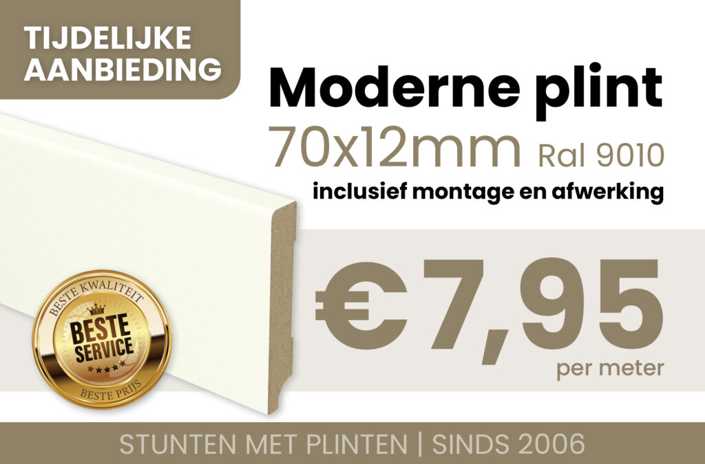 Aanbieding moderneplint 70x12 stuntenmetplinten.nl